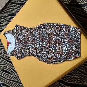 Hot Kiss 🥵 leopard cheetah print ruched mini dress y2k